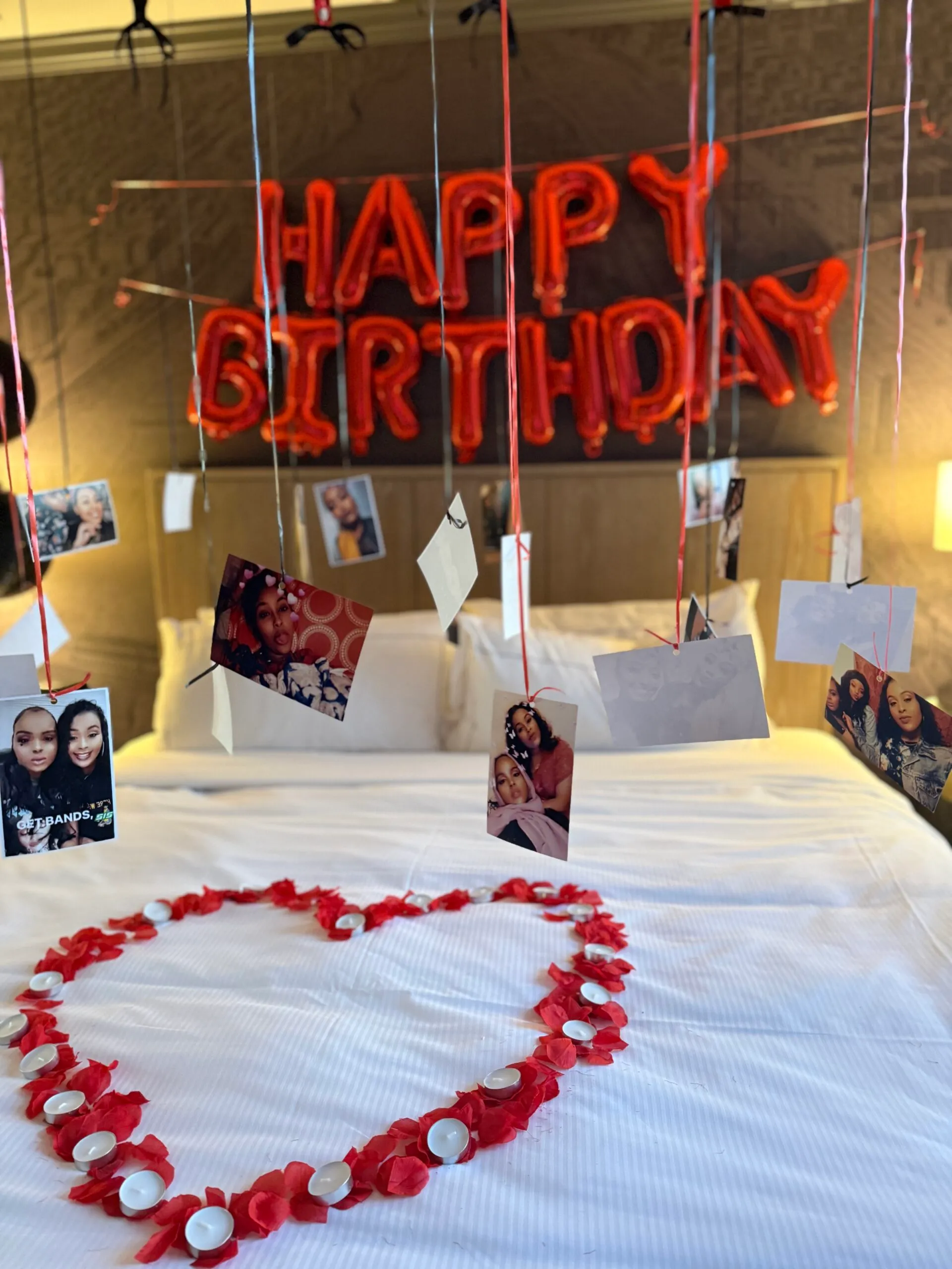 Romantic room decoration setup