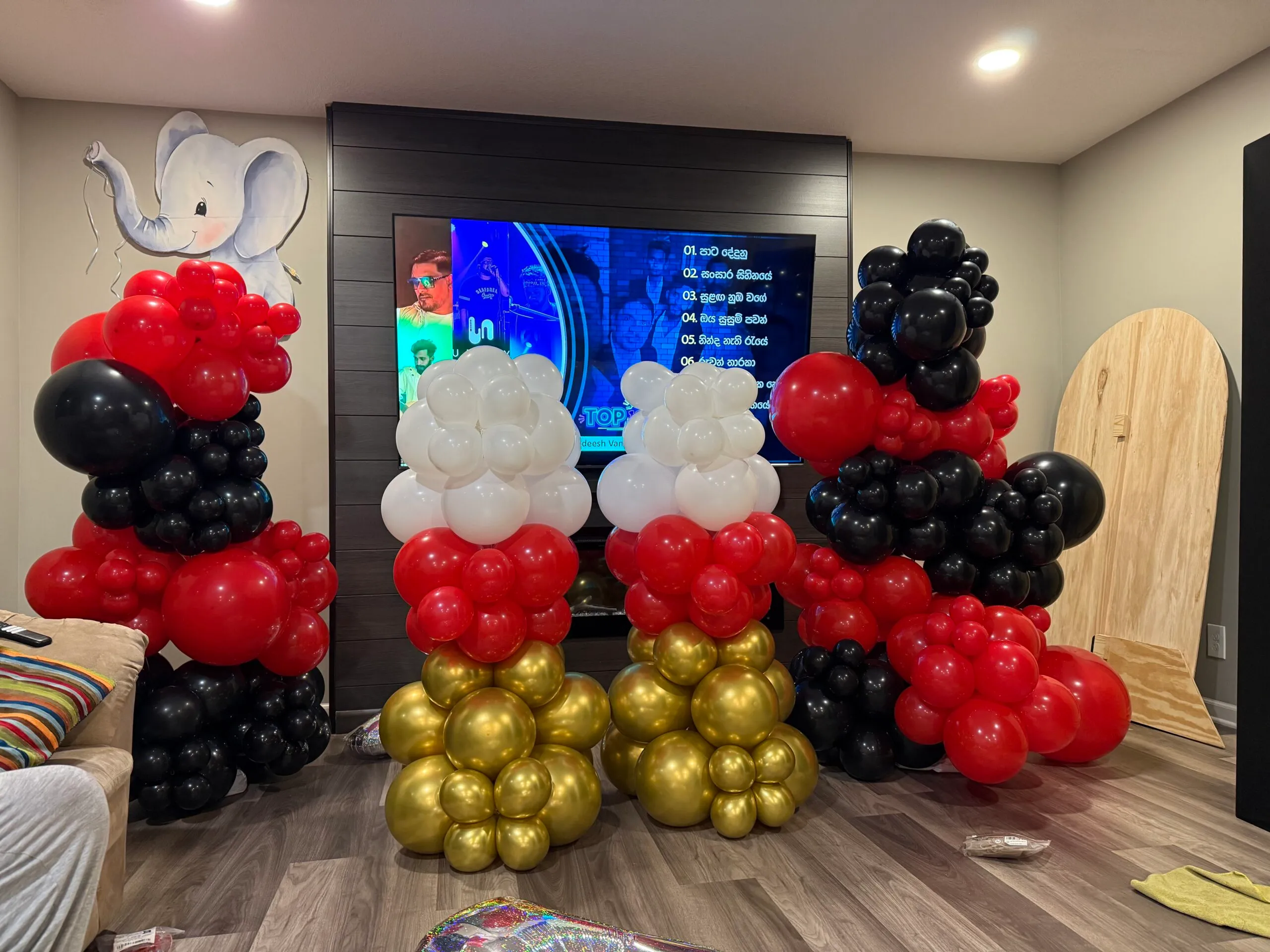 Balloon bouquet ready for collection
