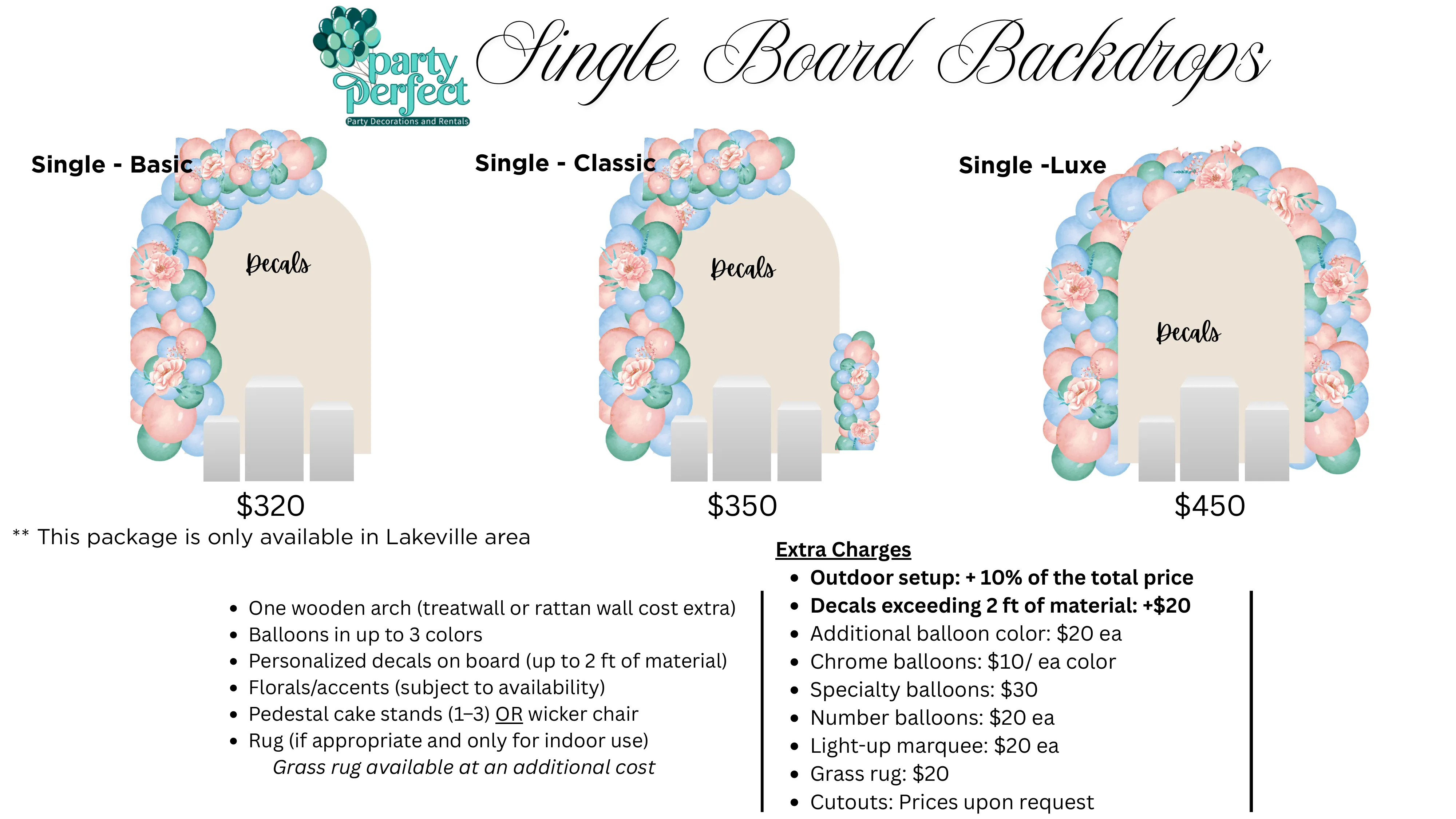 Backdrop Pricing Catalog by Party Perfect MN